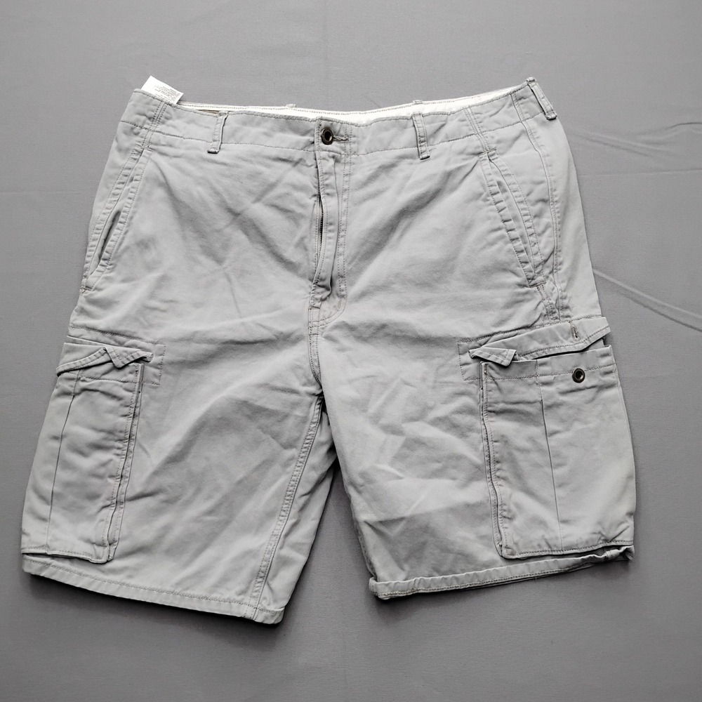 Levis Mens Cargo Shorts Gray‎ Size 36 Cotton Casual Utility Hiking